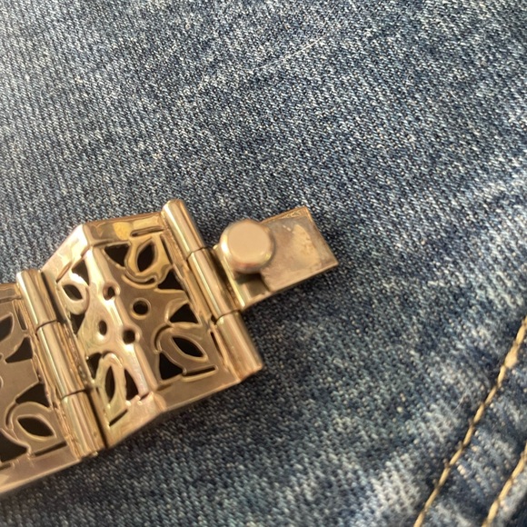Vintage Handmade Mexico Taxco .925 Silver 9 Panel Hinged Cutout Bracelet Cuff - Picture 9 of 16